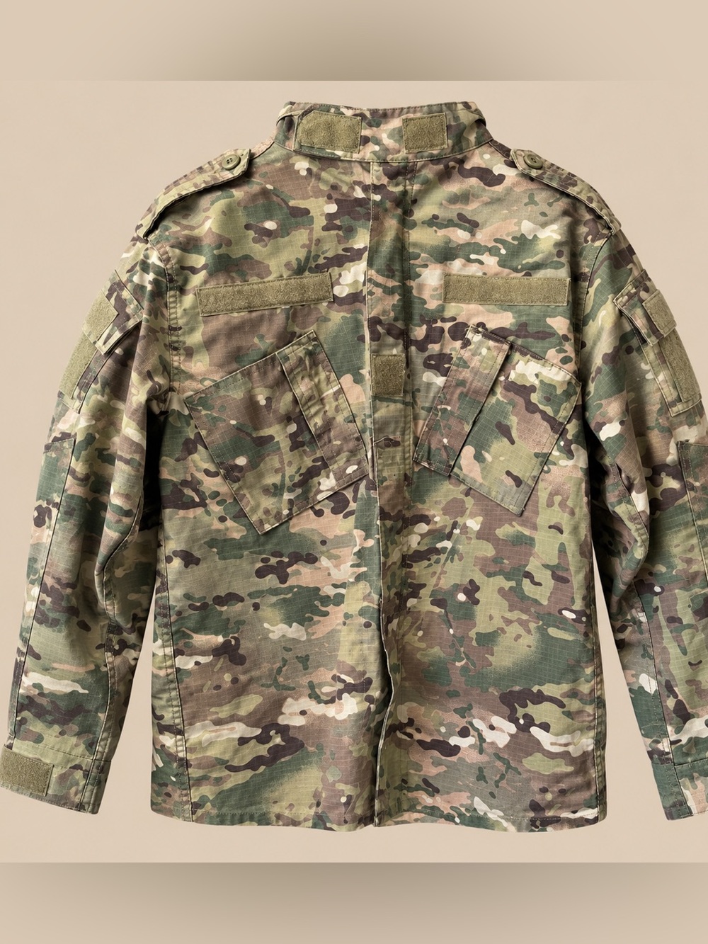 Vintage Camo Tactical Utilitarian Military Supply Jacket L